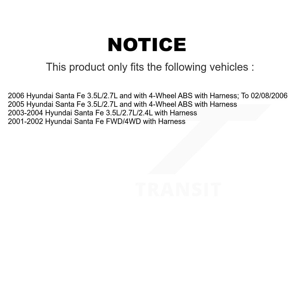 ABS Wheel Speed Sensor Front Right SEN-2ABS0318 For Hyundai Santa Fe