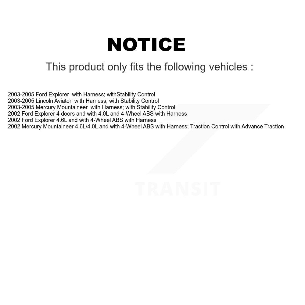 ABS Wheel Speed Sensor Rear SEN-2ABS0327 For Ford Explorer Lincoln Aviator