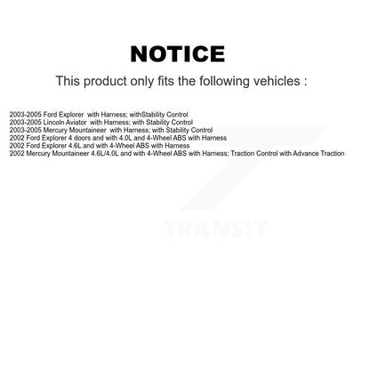 ABS Wheel Speed Sensor Rear SEN-2ABS0327 For Ford Explorer Lincoln Aviator