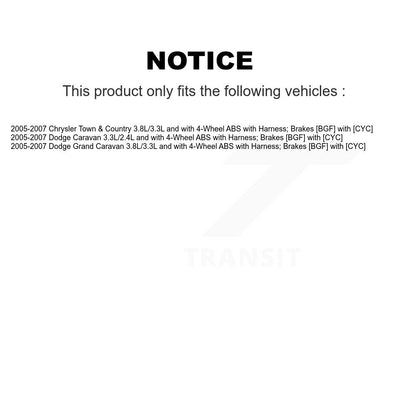 ABS Wheel Speed Sensor Rear SEN-2ABS0348 For Dodge Grand Caravan Town with :-60]