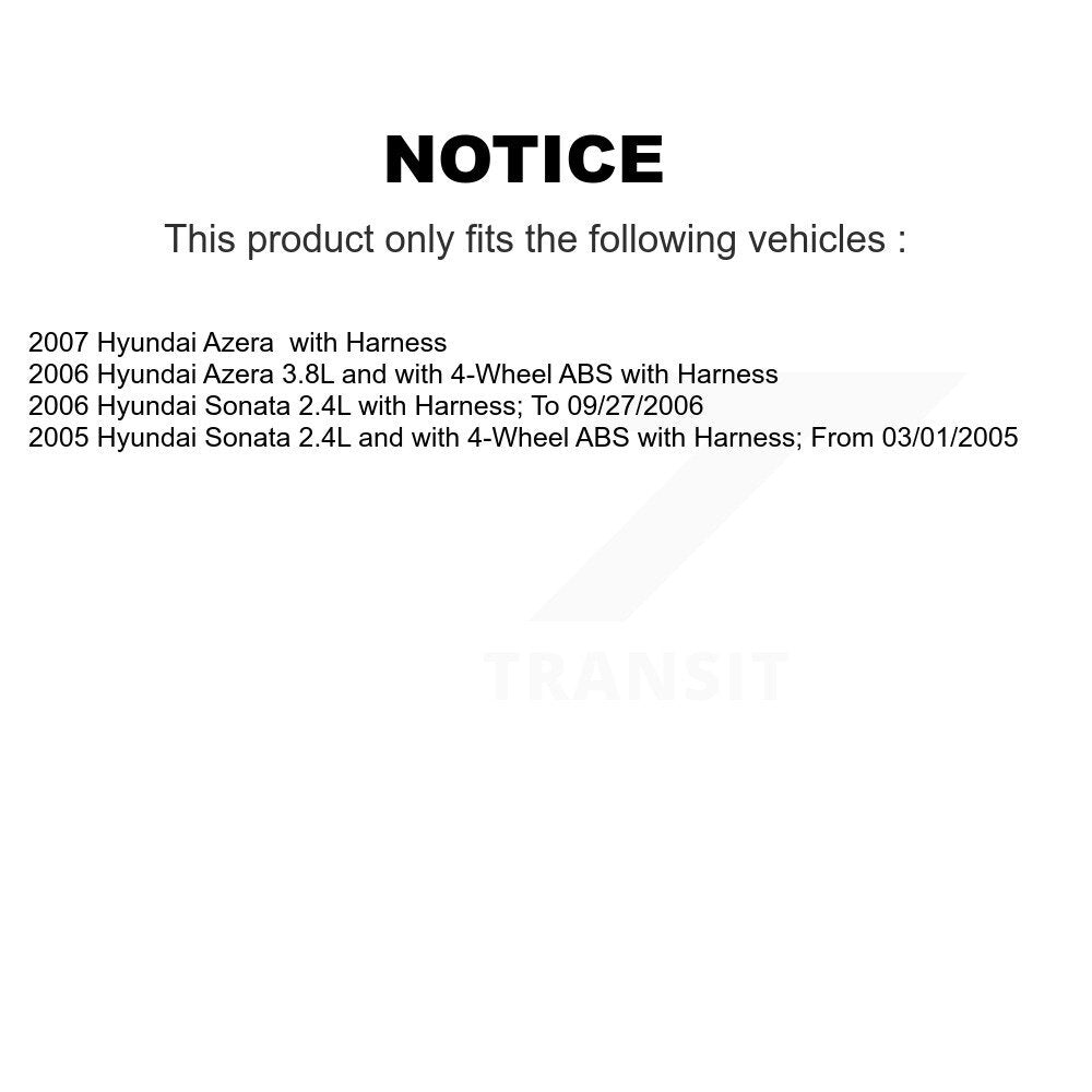 ABS Wheel Speed Sensor Rear Left SEN-2ABS0371 For Hyundai Sonata Azera