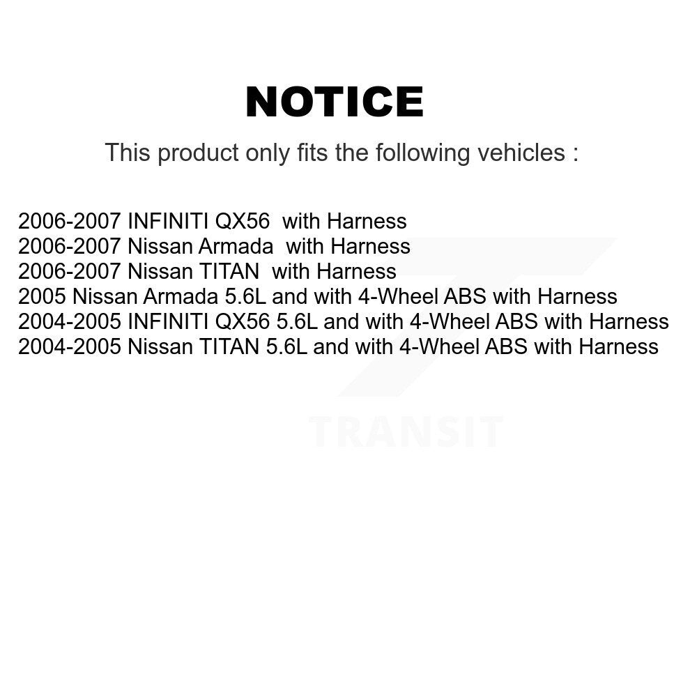 ABS Wheel Speed Sensor Front SEN-2ABS0416 For Nissan TITAN INFINITI QX56 Armada