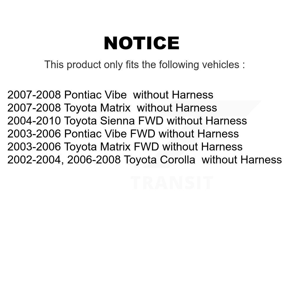 ABS Wheel Speed Sensor Rear SEN-2ABS0464 For Toyota Corolla Matrix Sienna Vibe