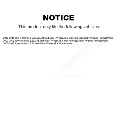 ABS Wheel Speed Sensor Front Left SEN-2ABS0519 For Toyota Camry Avalon