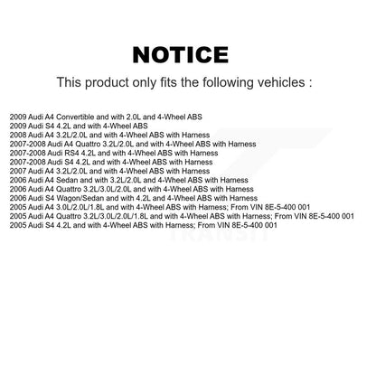 ABS Wheel Speed Sensor Rear Left SEN-2ABS0614 For Audi A4 Quattro S4 RS4