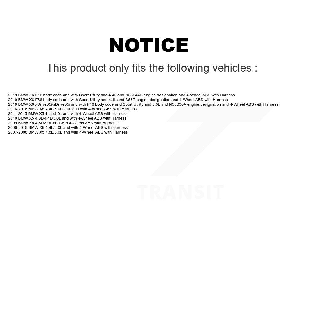 ABS Wheel Speed Sensor Front SEN-2ABS0641 For BMW X5 X6 with Harness
