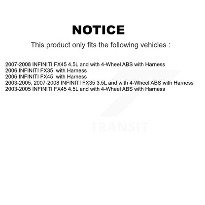 ABS Wheel Speed Sensor Front SEN-2ABS0651 For INFINITI FX35 FX45 with Harness