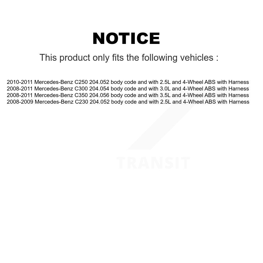 ABS Wheel Speed Sensor Front SEN-2ABS0690 For Mercedes-Benz C300 C250 C350 C230