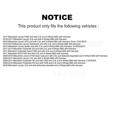 ABS Wheel Speed Sensor Rear Left SEN-2ABS0711 For Mitsubishi Lancer Outlander