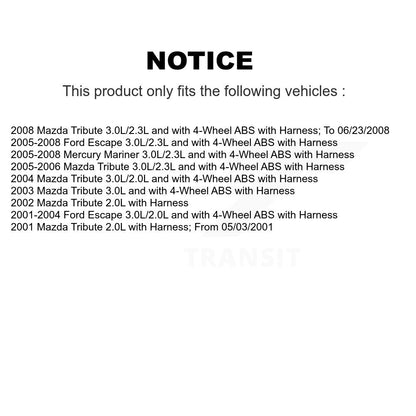 ABS Wheel Speed Sensor Front Left SEN-2ABS0840 For Ford Escape Mazda Tribute