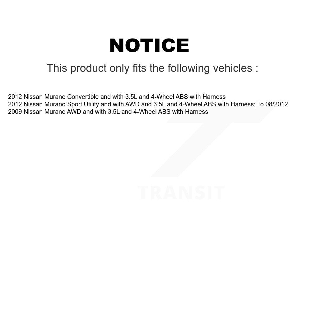 ABS Wheel Speed Sensor Rear Right SEN-2ABS0854 For Nissan Murano