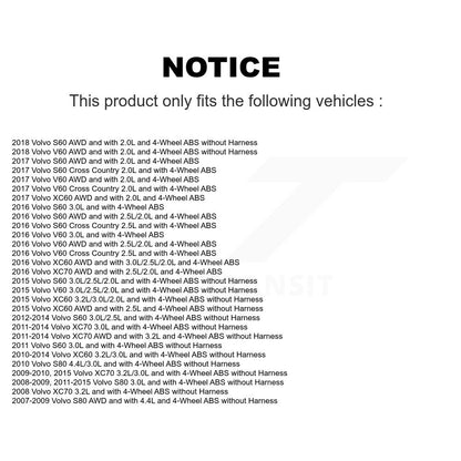 ABS Wheel Speed Sensor Rear SEN-2ABS0874 For Volvo XC60 XC70 S60 V60 S80 Cross