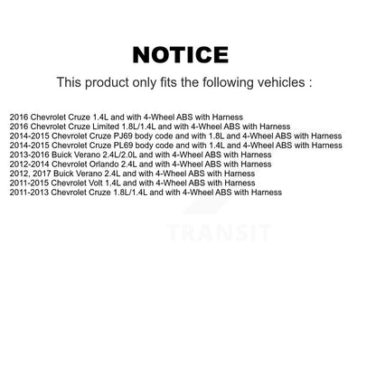 ABS Wheel Speed Sensor Front SEN-2ABS0882 For Chevrolet Cruze Buick Verano Volt