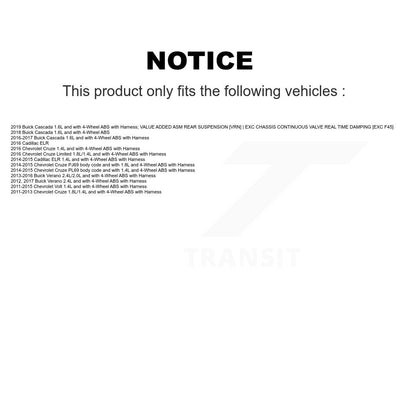 ABS Wheel Speed Sensor Rear SEN-2ABS0883 For Chevrolet Cruze Buick Verano Volt