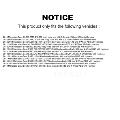 ABS Wheel Speed Sensor Rear SEN-2ABS0894 For Mercedes-Benz E350 E550 CLS550 E300