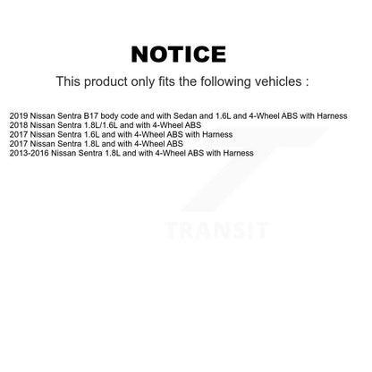 ABS Wheel Speed Sensor Front SEN-2ABS0930 For Nissan Sentra