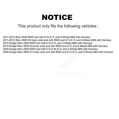 ABS Wheel Speed Sensor Front SEN-2ABS0943 For Ram 3500 2500 Dodge with Harness