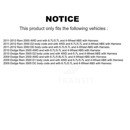 ABS Wheel Speed Sensor Front SEN-2ABS0944 For Ram 3500 2500 Dodge with Harness
