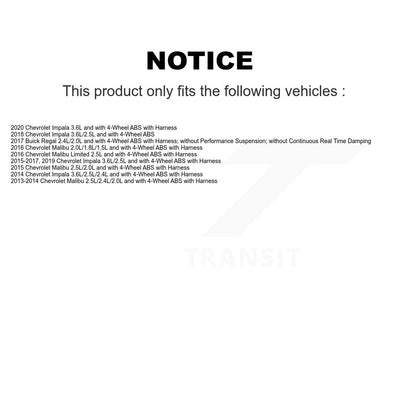 ABS Wheel Speed Sensor Front SEN-2ABS0997 For Chevrolet Malibu Impala Limited