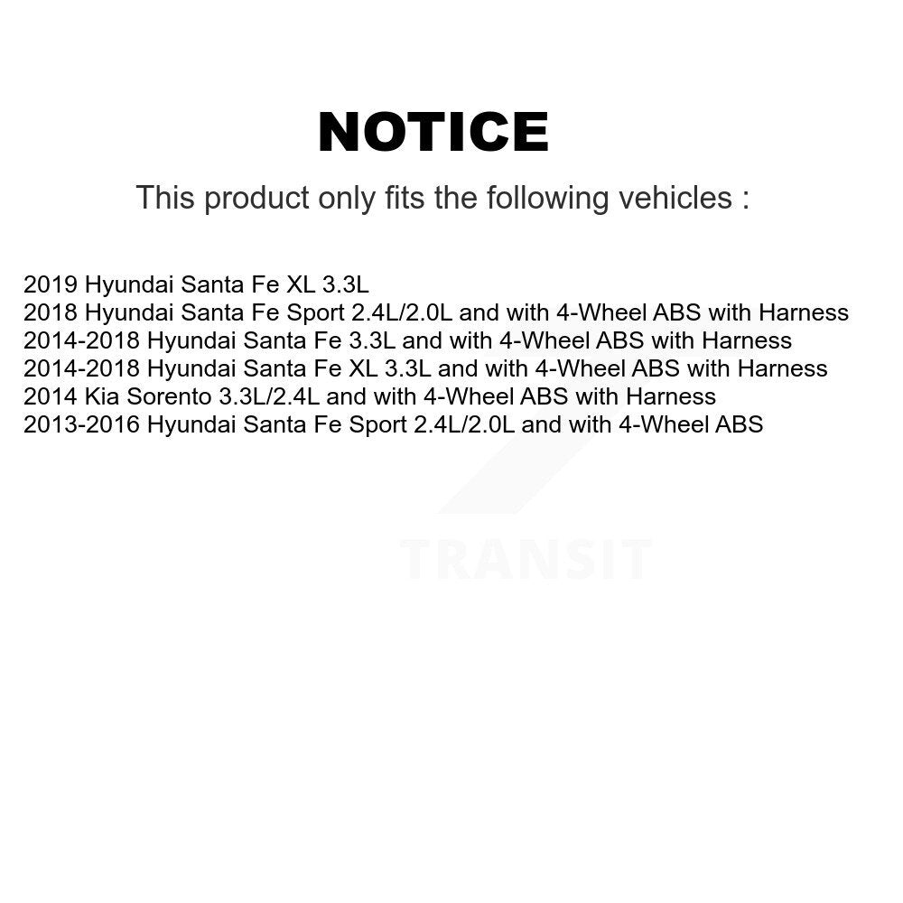ABS Wheel Speed Sensor Front Left SEN-2ABS1003 For Hyundai Santa Fe Sport Kia XL
