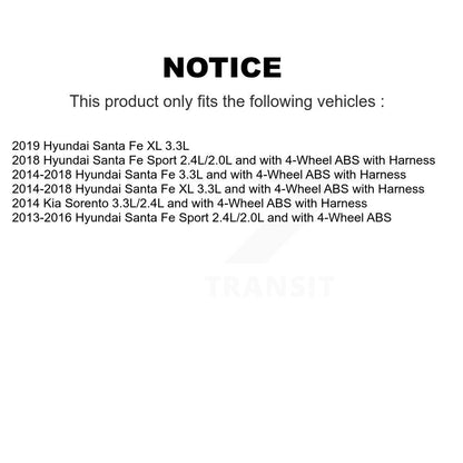 ABS Wheel Speed Sensor Front Left SEN-2ABS1003 For Hyundai Santa Fe Sport Kia XL
