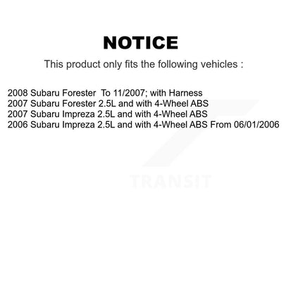ABS Wheel Speed Sensor Front Left SEN-2ABS1117 For Subaru Impreza Forester
