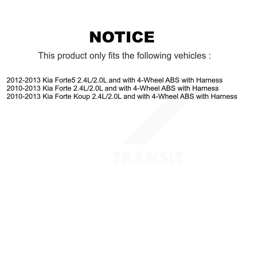 ABS Wheel Speed Sensor Front Left SEN-2ABS1286 For Kia Forte Koup Forte5