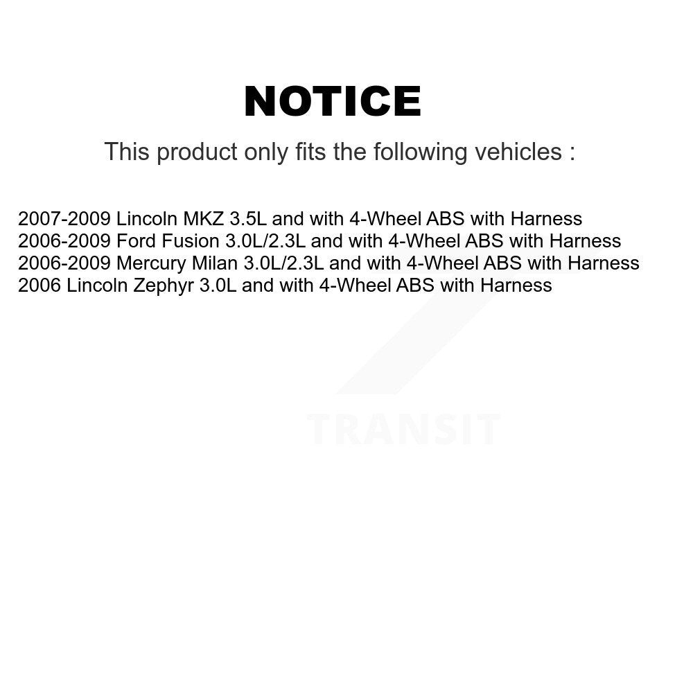 ABS Wheel Speed Sensor Front Right SEN-2ABS1418 For Ford Fusion Lincoln MKZ