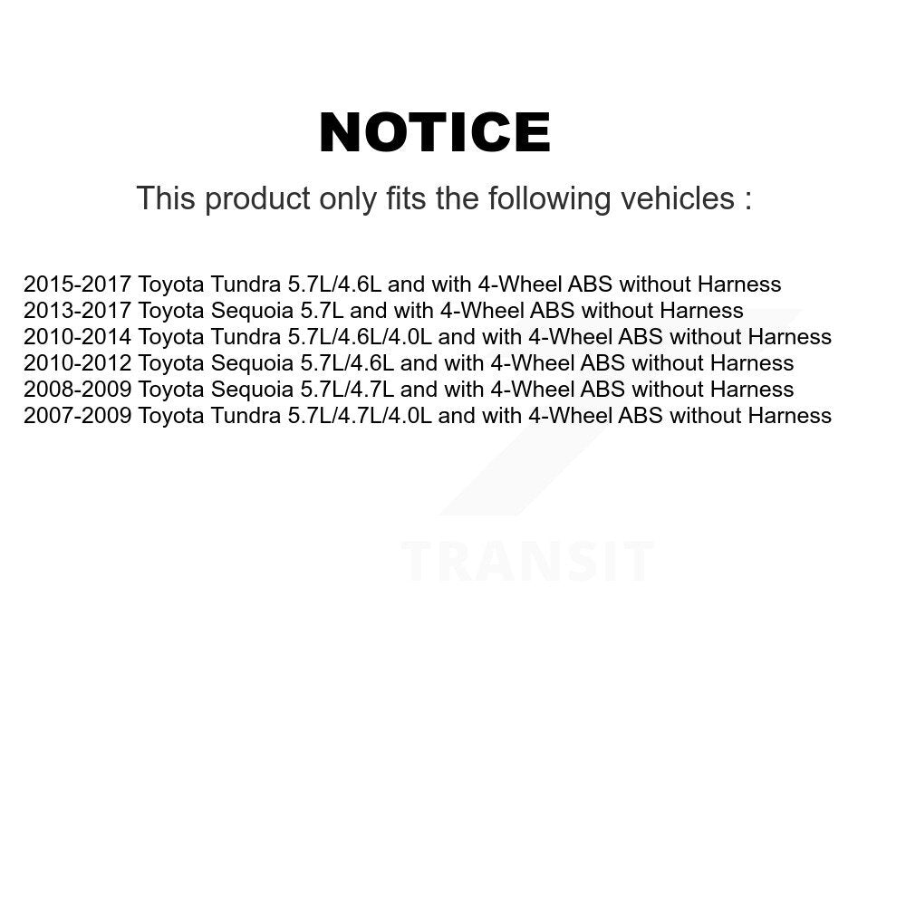 ABS Wheel Speed Sensor Left SEN-2ABS1445 For Toyota Tundra Sequoia