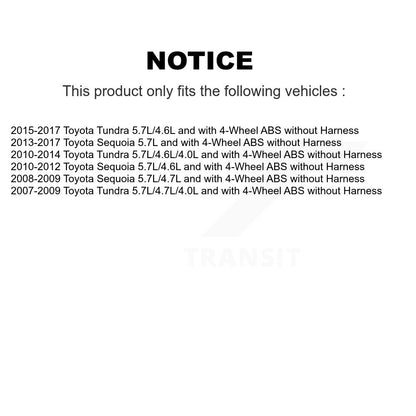 ABS Wheel Speed Sensor Left SEN-2ABS1445 For Toyota Tundra Sequoia