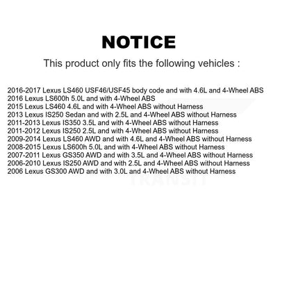 ABS Wheel Speed Sensor Front Left SEN-2ABS1447 For Lexus IS250 GS350 LS460 IS350
