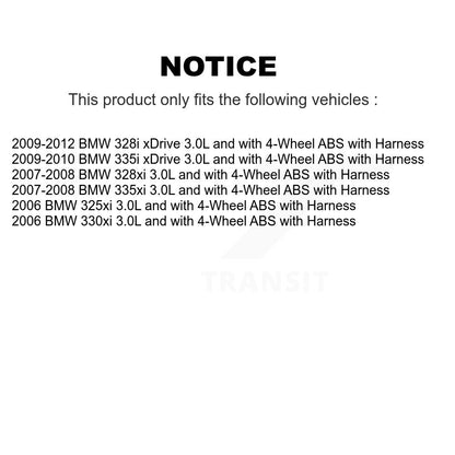 ABS Wheel Speed Sensor Front SEN-2ABS1513 For BMW 328i xDrive 328xi 335i 335xi