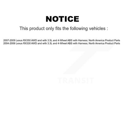 ABS Wheel Speed Sensor Rear Left SEN-2ABS1662 For Lexus RX350 RX330