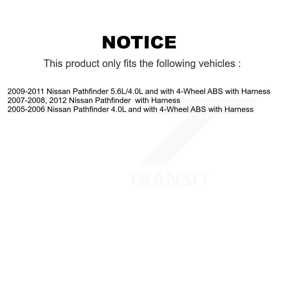 ABS Wheel Speed Sensor Rear SEN-2ABS1810 For Nissan Pathfinder with Harness