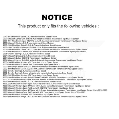 Vehicle Speed Sensor SEN-2ABS1901 For Mitsubishi Eclipse Chrysler Sebring Lancer