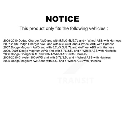 ABS Wheel Speed Sensor Rear Right SEN-2ABS2119 For Chrysler 300 Dodge Charger