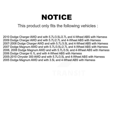 ABS Wheel Speed Sensor Rear Left SEN-2ABS2120 For Chrysler 300 Dodge Charger
