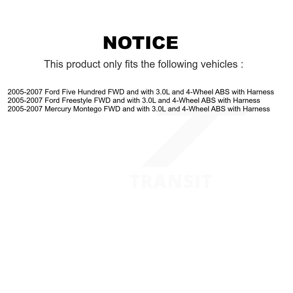 ABS Wheel Speed Sensor Rear Right SEN-2ABS2132 For Ford Five Hundred Freestyle