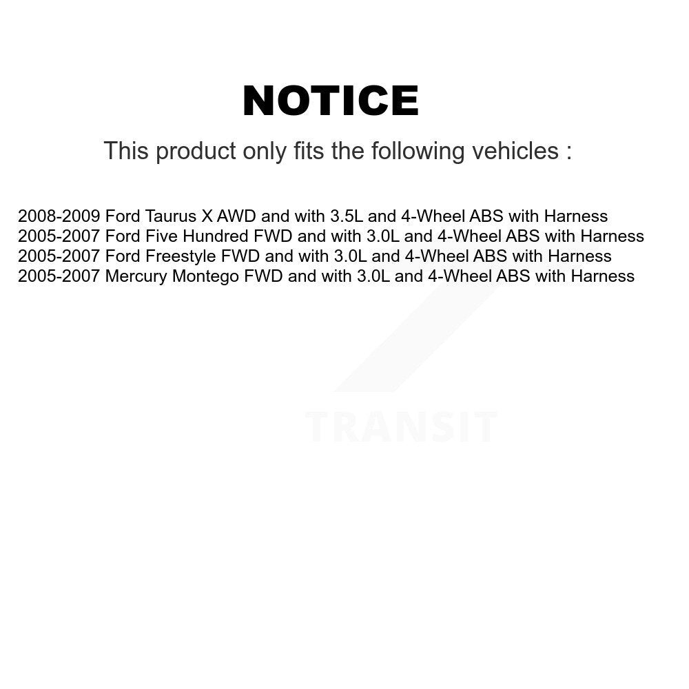 ABS Wheel Speed Sensor Rear Left SEN-2ABS2139 For Ford Five Hundred Freestyle X
