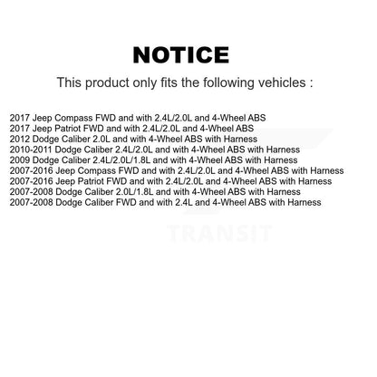 ABS Wheel Speed Sensor Rear Left SEN-2ABS2287 For Jeep Patriot Compass Dodge