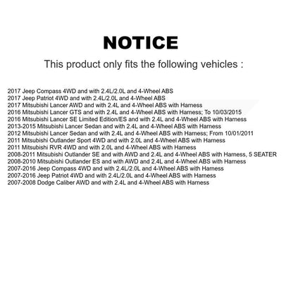 ABS Wheel Speed Sensor Rear Right SEN-2ABS2288 For Jeep Mitsubishi Patriot Dodge