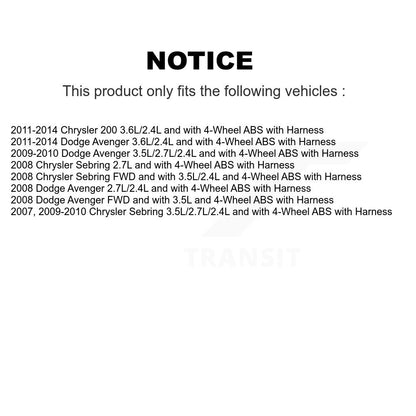 ABS Wheel Speed Sensor Rear Left SEN-2ABS2294 For Chrysler 200 Dodge Avenger