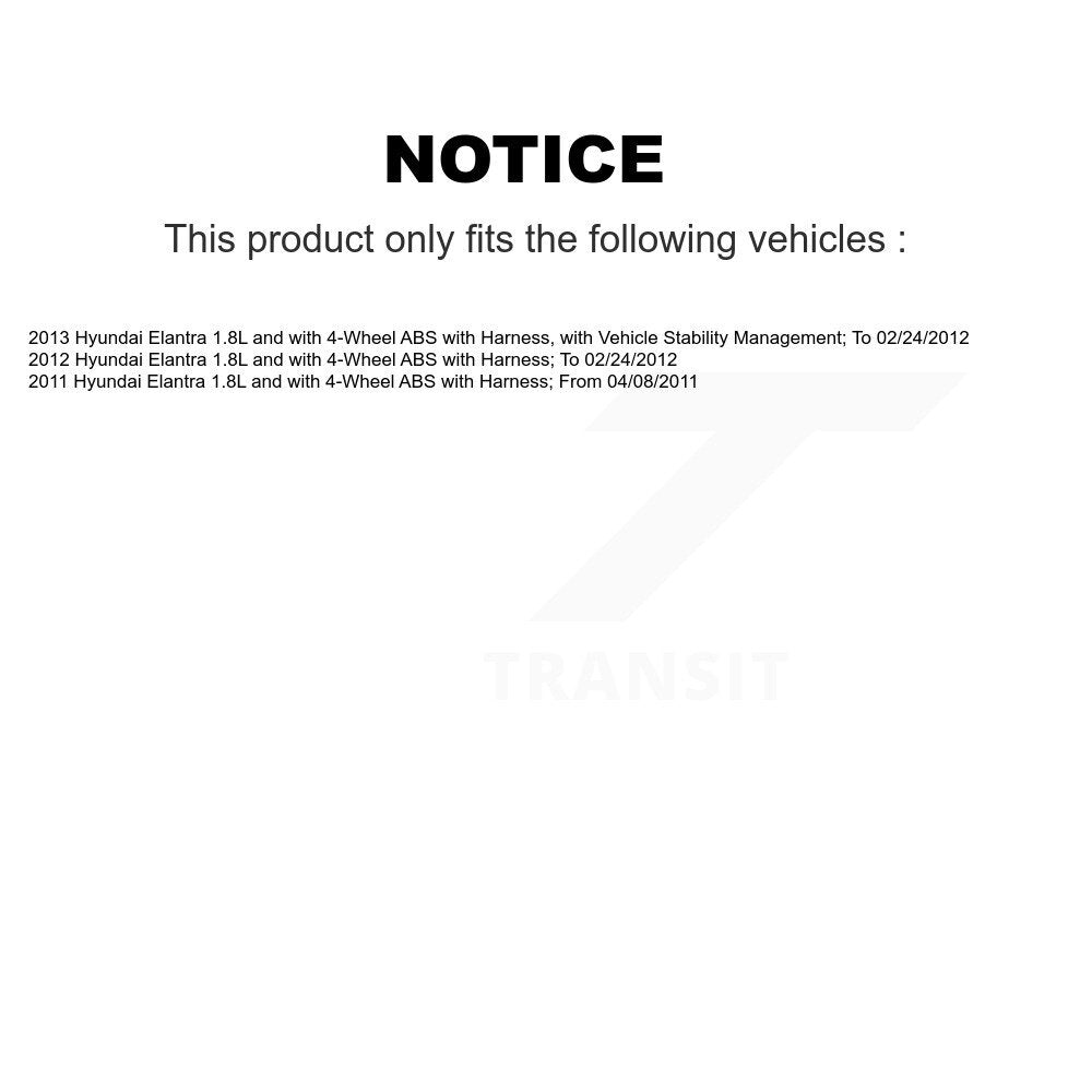 ABS Wheel Speed Sensor Front Left SEN-2ABS2424 For Hyundai Elantra