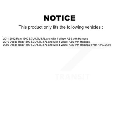 ABS Wheel Speed Sensor Front SEN-2ABS2434 For Ram 1500 Dodge