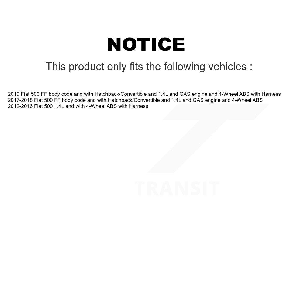ABS Wheel Speed Sensor Rear SEN-2ABS2436 For Fiat 500