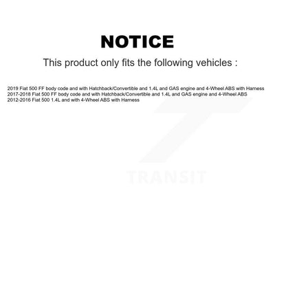 ABS Wheel Speed Sensor Rear SEN-2ABS2436 For Fiat 500