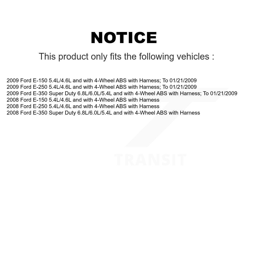 ABS Wheel Speed Sensor Left SEN-2ABS2446 For Ford E-350 Super Duty E-250 E-150