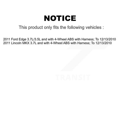 ABS Wheel Speed Sensor Rear Left SEN-2ABS2469 For 2011 Ford Edge Lincoln MKX