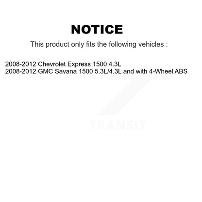 ABS Wheel Speed Sensor Rear SEN-2ABS2525 For Chevrolet Express 1500 GMC Savana