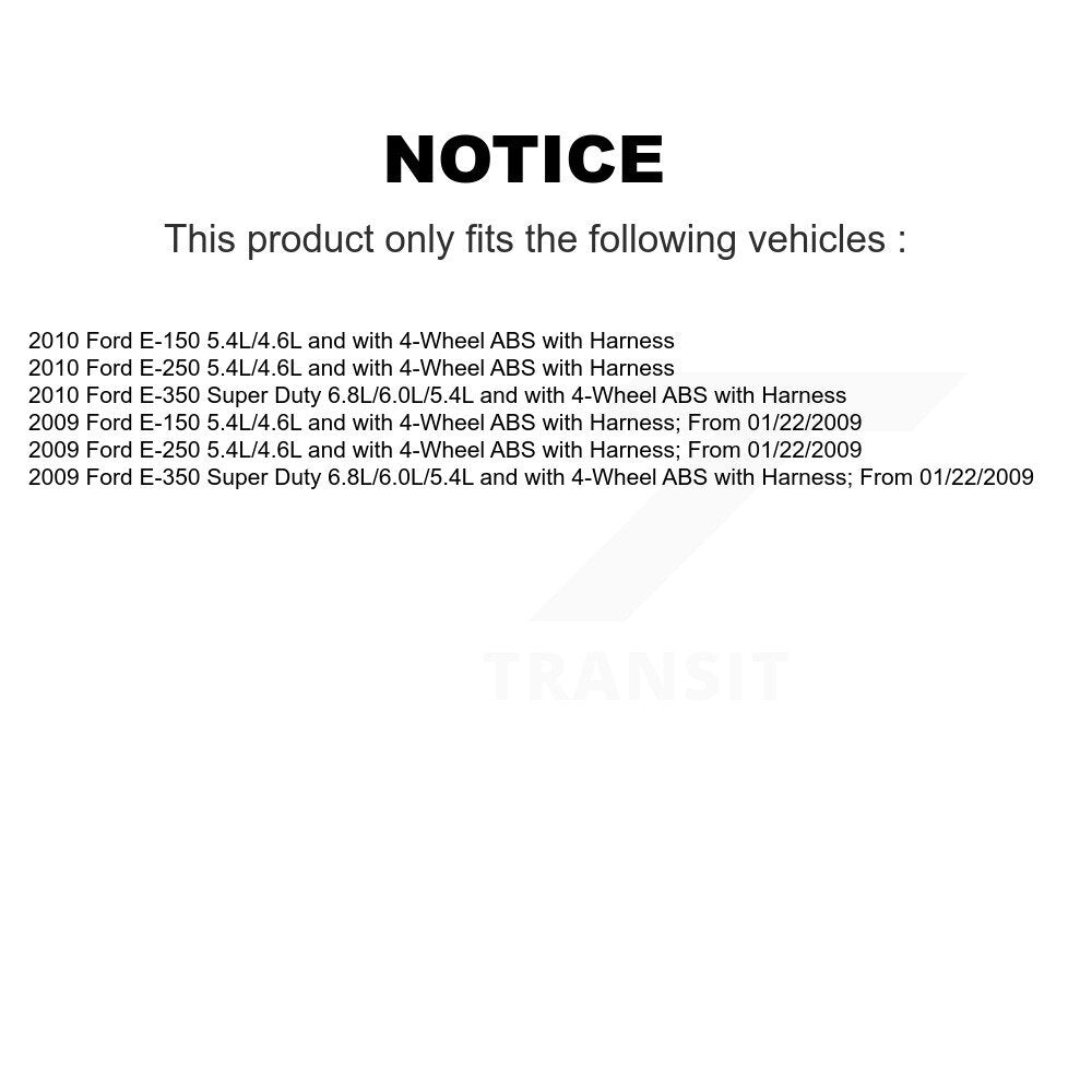 ABS Wheel Speed Sensor Front Left SEN-2ABS2535 For Ford E-350 Super Duty E-250